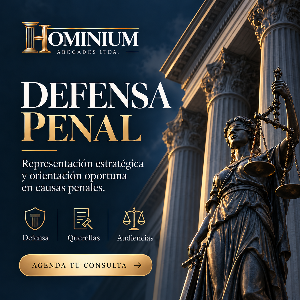 Pieza de marca Hominium: Defensa penal